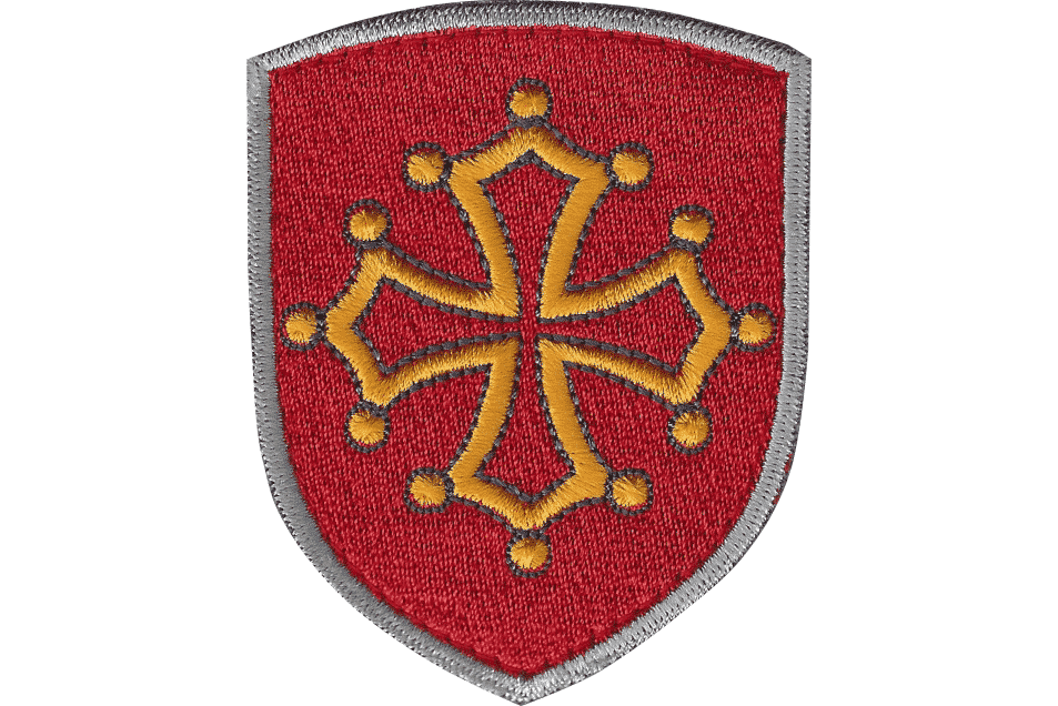 Écusson à coudre croix occitane - Mercerie Floriane