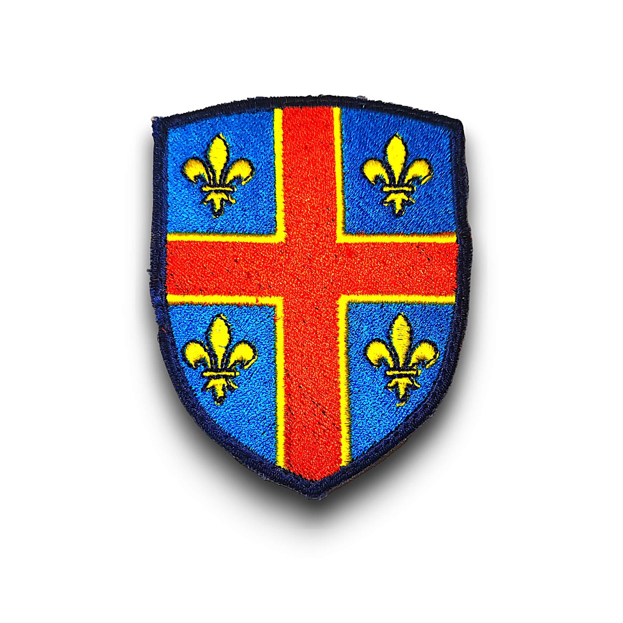 Écusson Brodé Saint Georges – Patch Velcro + Support à Coudre, Fabriqué En France, Style Militaire 8×6,4 Cm
