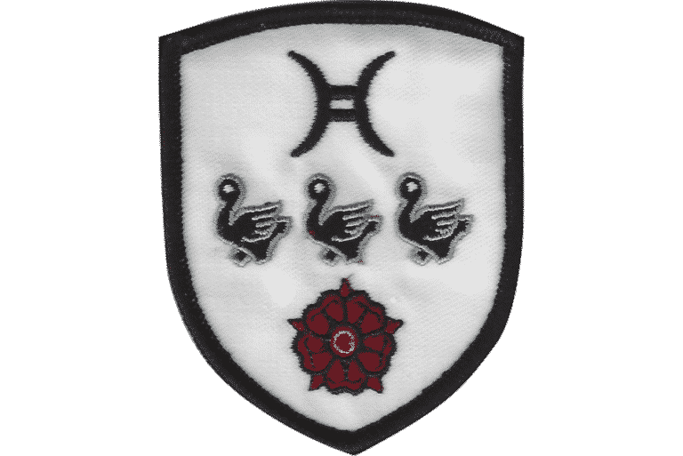 blason brodé de famille Delloye