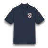 Polo bleu marine avec écusson.