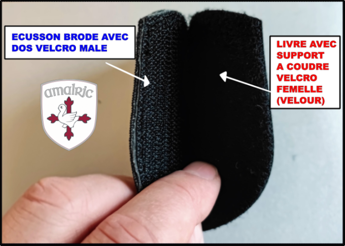 explication dos velcro Écusson Espoir et Salut de la France tissé
