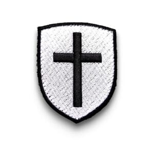 Écusson Croix Chrétienne noire et blanche – Amalric