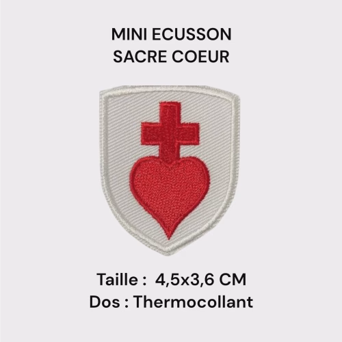 Ecusson Mini-Photoroom Petit écusson Sacré Coeur de Jésus