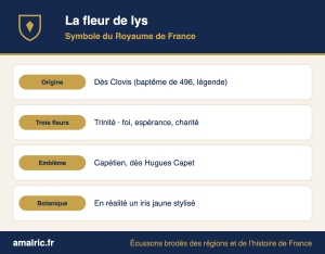 Carte d’identité de la fleur de lys du Royaume de France