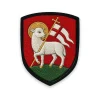 Écusson Agnus Dei brodé Écusson Agnus Dei brodé – agneau pascal à l'étendard