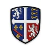 Écusson de l'Ain Écusson de l'Ain brodé – écartelé Bresse, Gex, Dombes et Bugey à la croix tréflée
