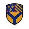 Écusson de l'Yonne brodé – pairle d'azur et chef de Bourgogne