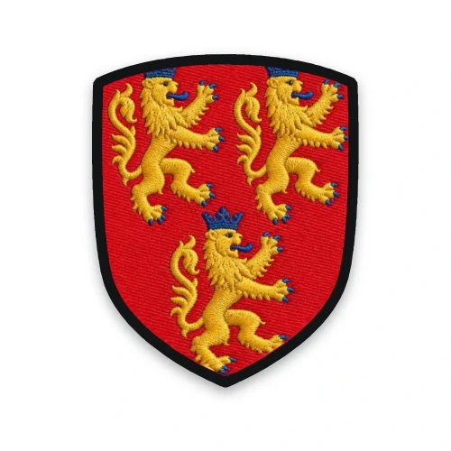 Écusson de la Dordogne brodé – trois lions d'or couronnés du Périgord