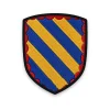 Écusson de la Nièvre brodé – bandé d'or et d'azur à la bordure engrêlée de gueules