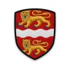 Écusson de la Seine-Maritime Écusson de la Seine-Maritime brodé – léopards de Normandie et Seine en fasce ondée