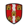 Écusson de la Vienne Écusson de la Vienne brodé – châteaux d'or du Poitou et pal ondé de la Vienne