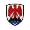 Écusson des Alpes-Maritimes Écusson des Alpes-Maritimes brodé – aigle couronnée de Nice sur trois monts