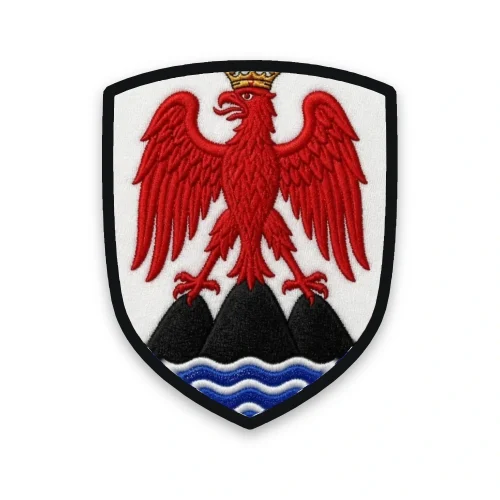 Écusson des Alpes-Maritimes brodé – aigle couronnée de Nice sur trois monts