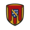 Écusson du Cantal brodé – gonfanon d'Auvergne et écusson aux coquilles