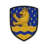 Écusson du Doubs brodé – lion de Franche-Comté et rivière d'azur