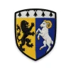 Écusson du Finistère brodé – blason lion de Léon et bélier de Cornouaille