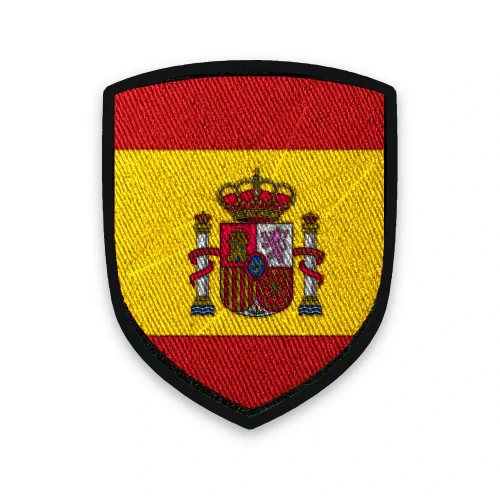 Écusson de l’Espagne brodé – drapeau rouge et jaune aux armes d’Espagne