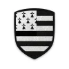 Écusson Gwenn ha Du brodé Écusson Gwenn ha Du brodé – drapeau breton noir et blanc à moucheture d’hermine