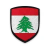 Écusson du Liban brodé Écusson du Liban brodé – cèdre vert sur bandes rouges et blanche
