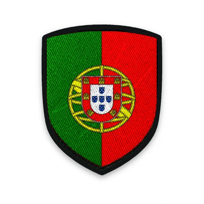 Écusson du Portugal brodé – drapeau vert et rouge à sphère armillaire