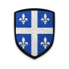 Écusson du Québec brodé Écusson du Québec brodé – croix blanche et quatre fleurs de lys sur azur